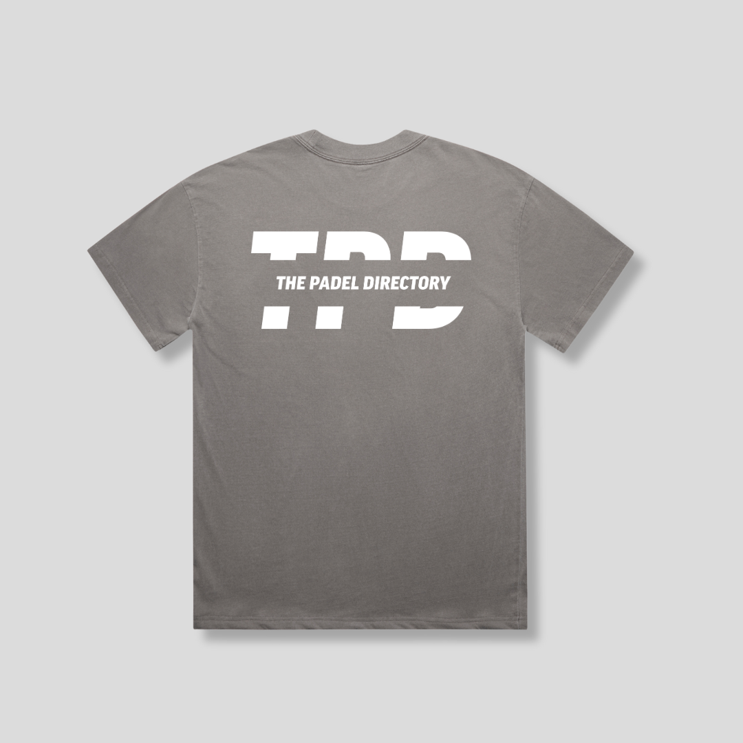 The Padel Directory Faded Grey T-Shirt