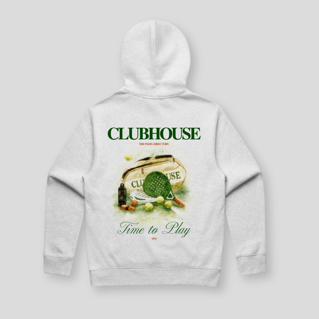 TPD Clubhouse White Heather Padel Hoodie