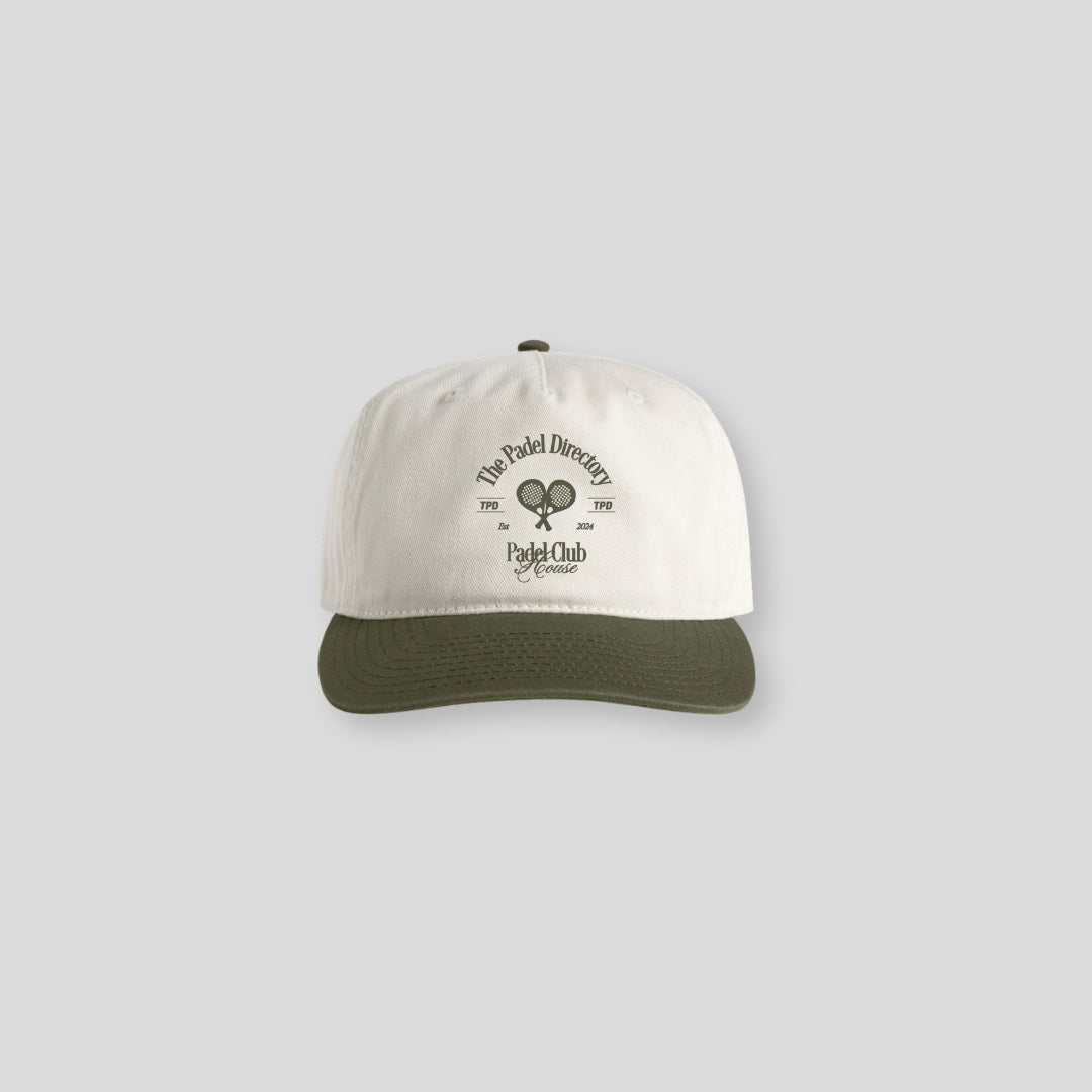 The Padel Directory Cap - Natural/Army
